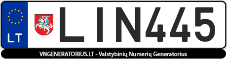 Valstybinis numeris LIN445