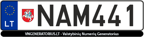 Valstybinis numeris NAM441