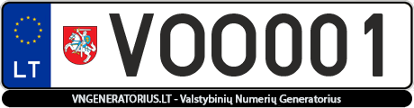 Valstybinis numeris VOO001
